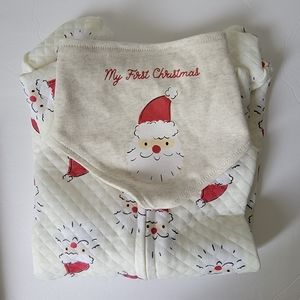 Chick Pea Baby Christmas Footed Coverall